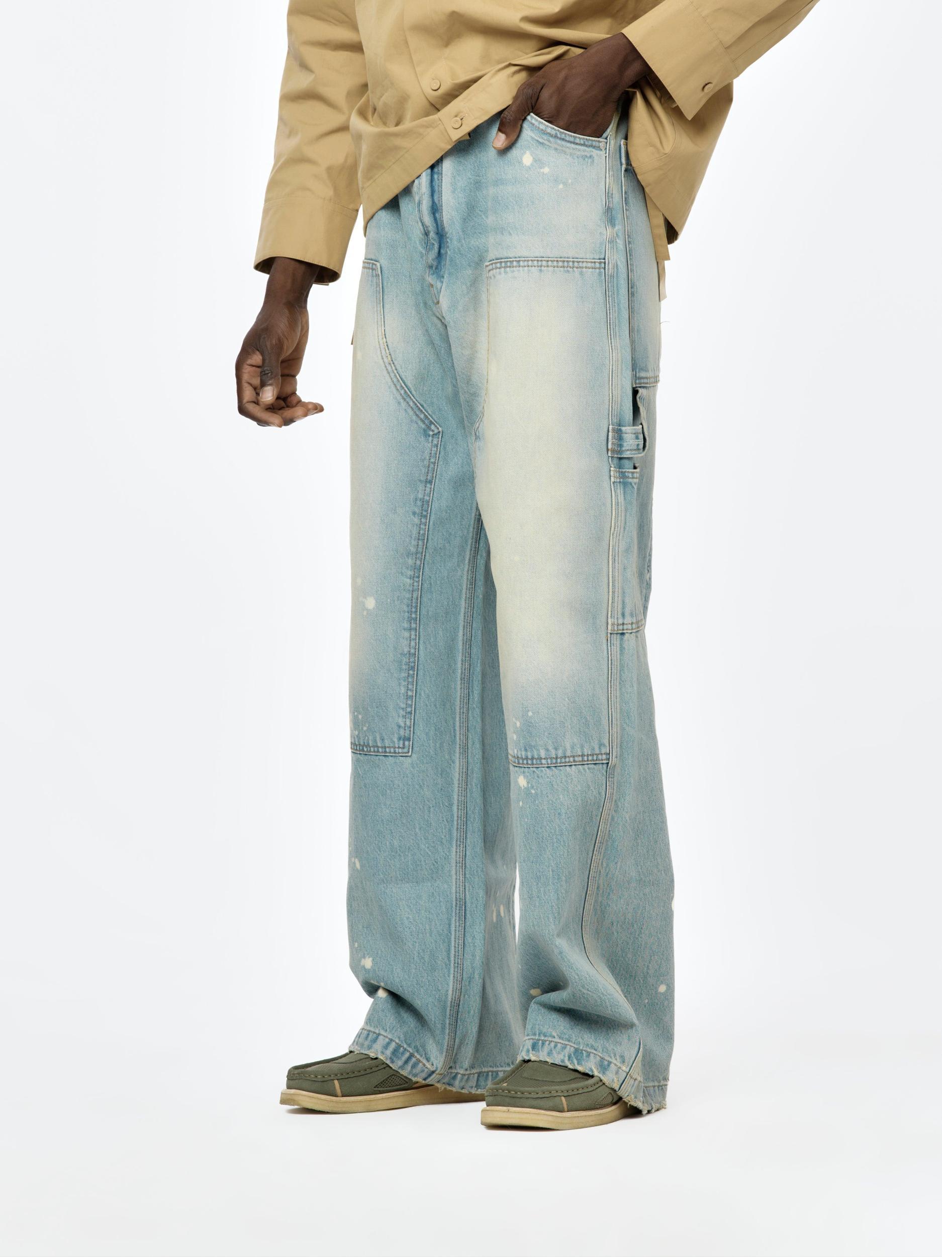 DENIM WIDE LEG CARPENTER (Washed Indigo) Product Image