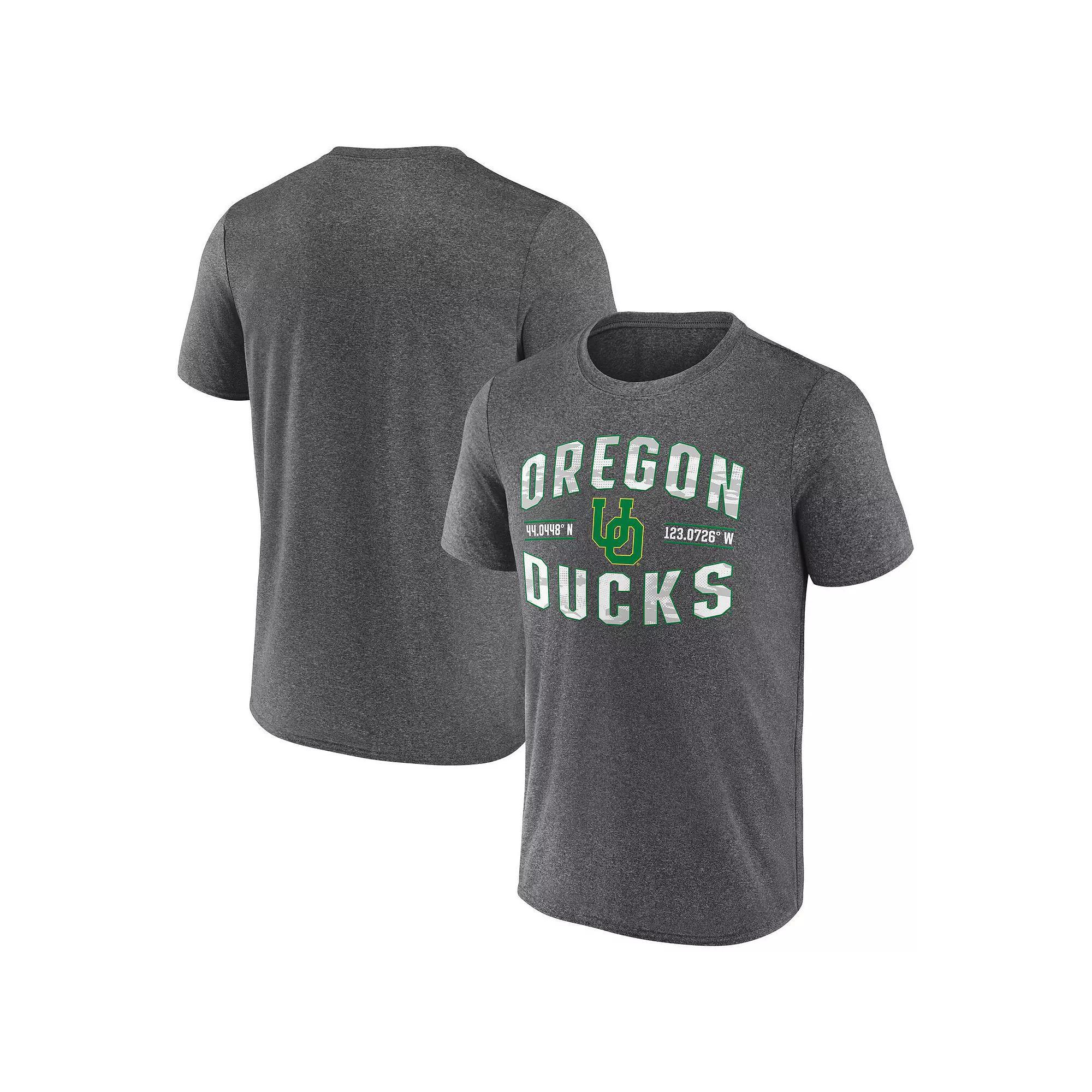 Men's Fanatics Heather Charcoal Oregon Ducks Iconic Want To Play T-Shirt, Size: Small Product Image