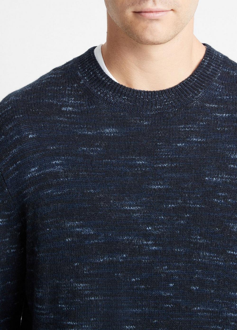 Space Dye Wool-Cashmere Crew Neck Sweater Product Image