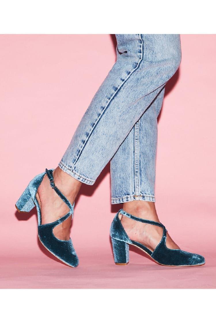 Oren Velvet Mary Jane Heels Product Image