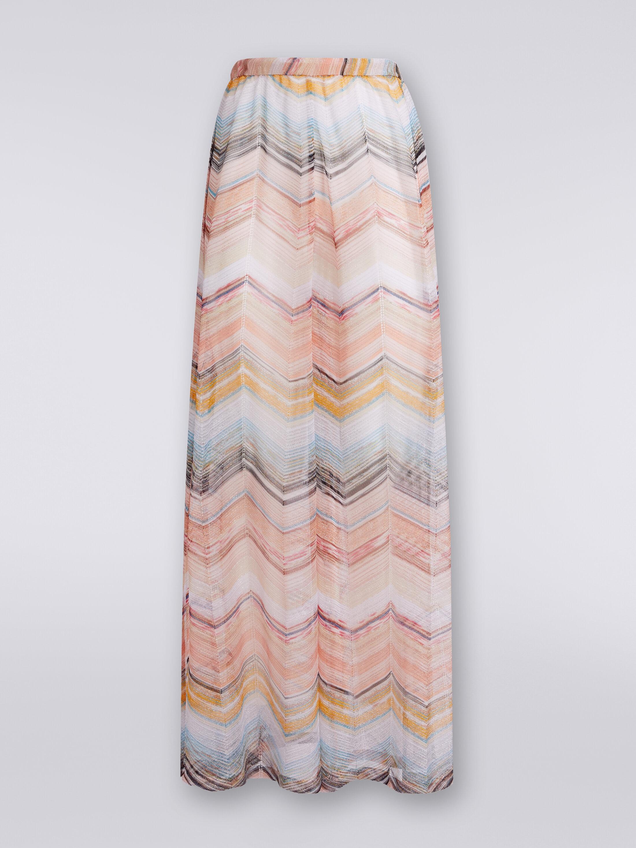 Cover up trousers in zigzag viscose blend with lurex Product Image