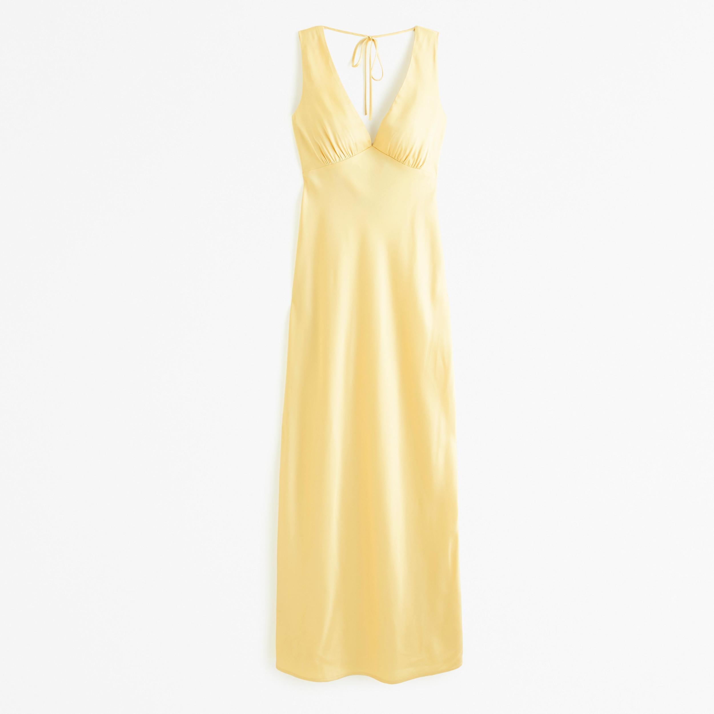 Plunge Cowl Back Maxi Dress Product Image