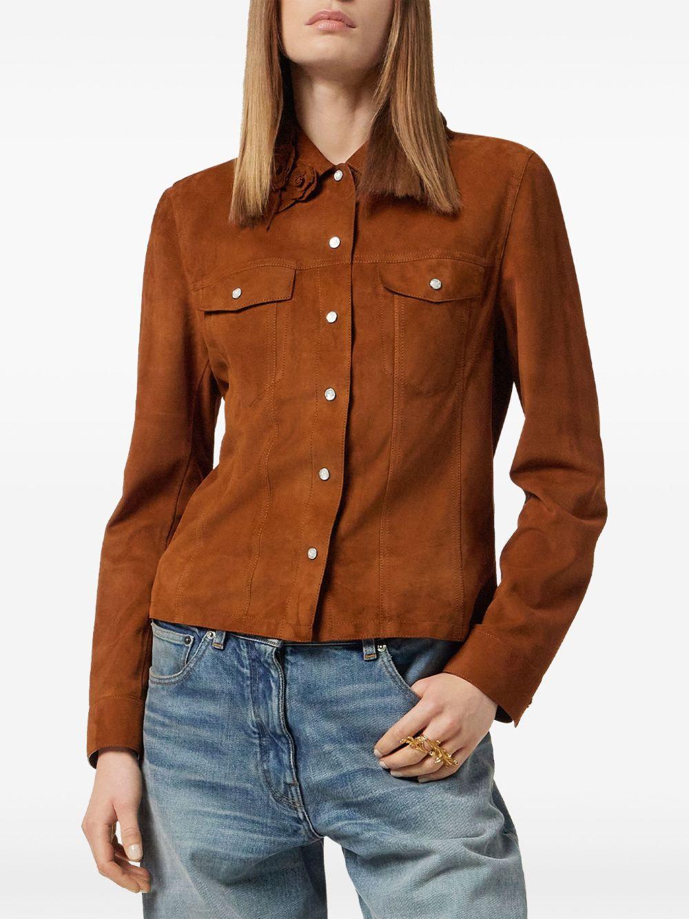 floral suede jacket Product Image