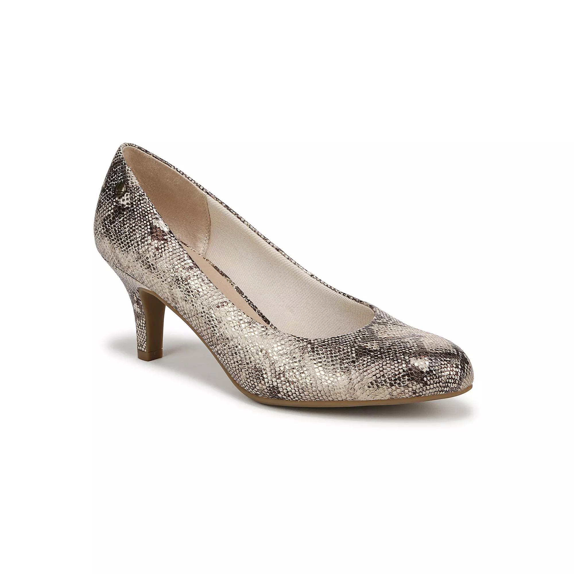 LifeStride Parigi Women's High Heel Pumps, Size: 8 Wide, Snake Brown Faux Product Image