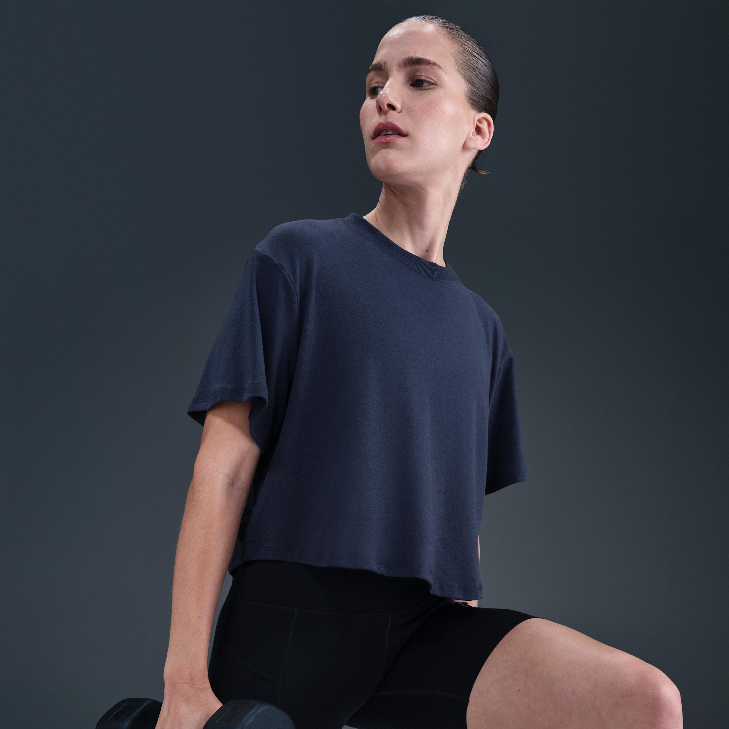 Nike Women's One Relaxed Dri-FIT Cropped Short-Sleeve Top Product Image