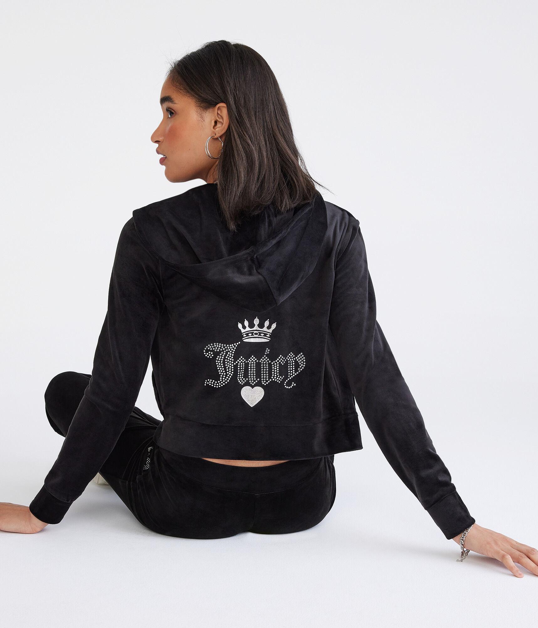 Juicy Couture Bling Velour Full-Zip Hoodie Product Image