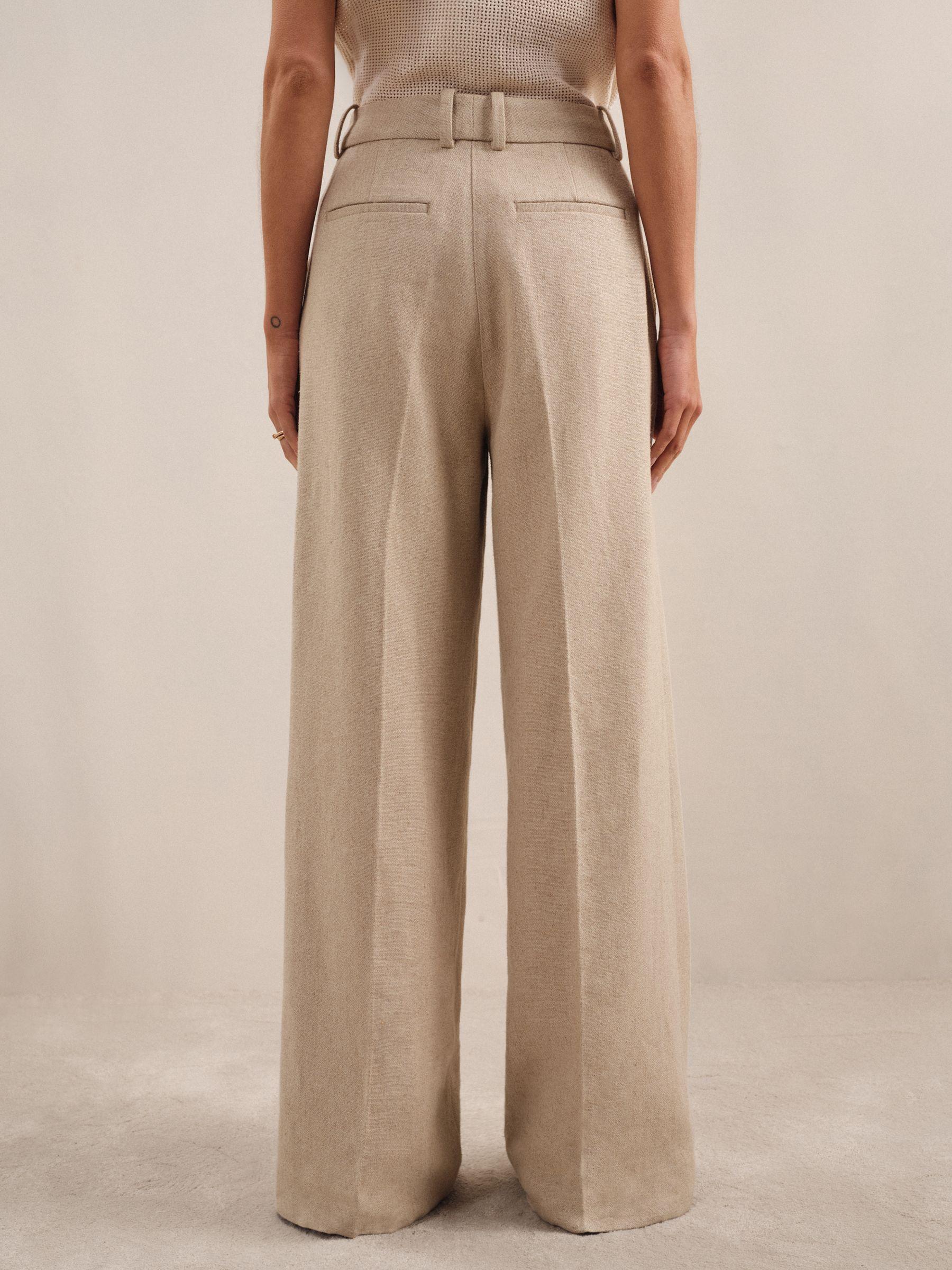 Petite Stretch-Cotton Wide-Leg Jeans in Light Blue Product Image