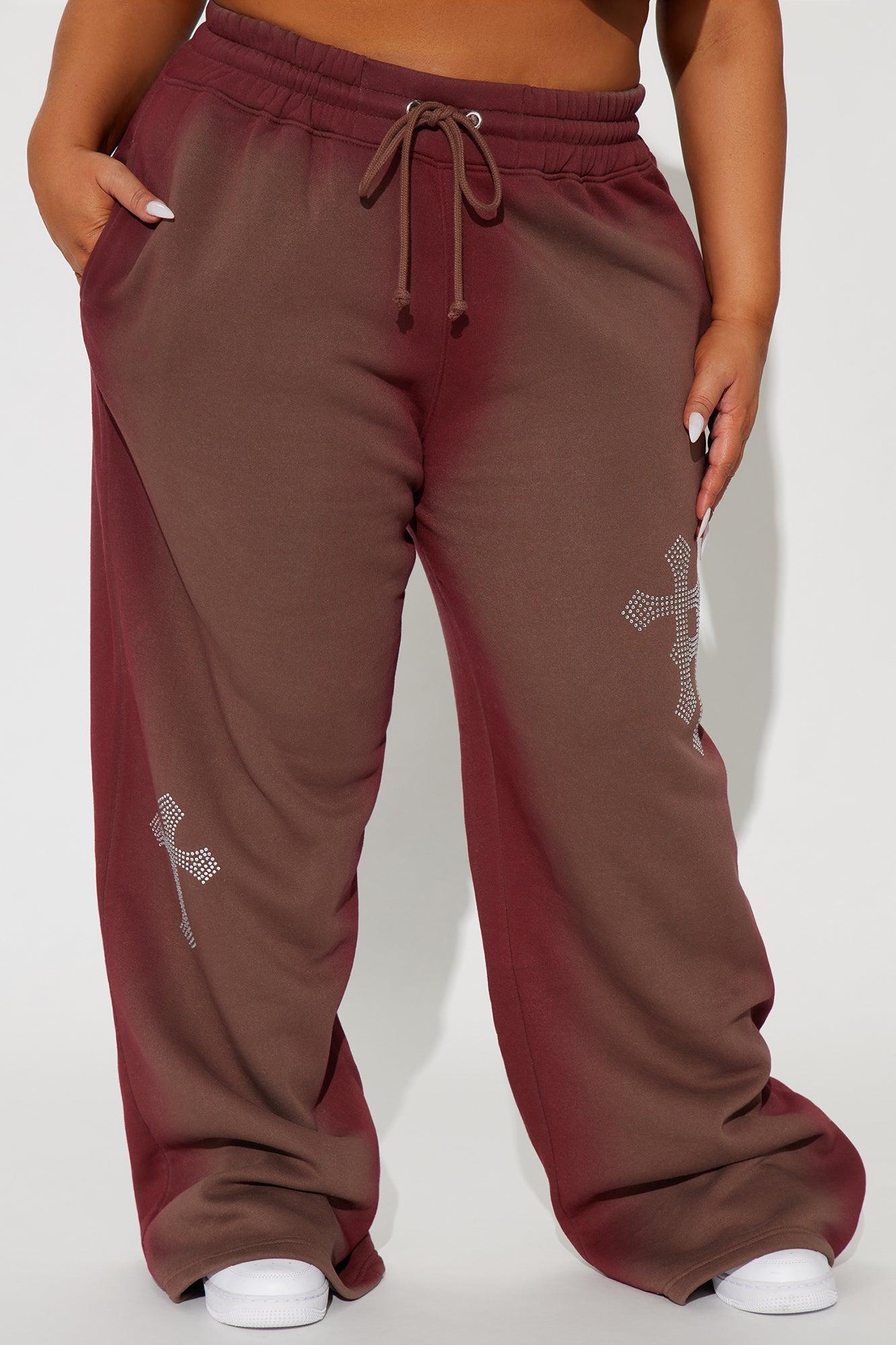 Every Day's A Good Day Washed Wide Leg Pant - Brown/combo Product Image