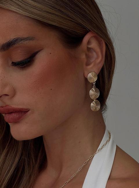 Zamie Earrings Gold Product Image