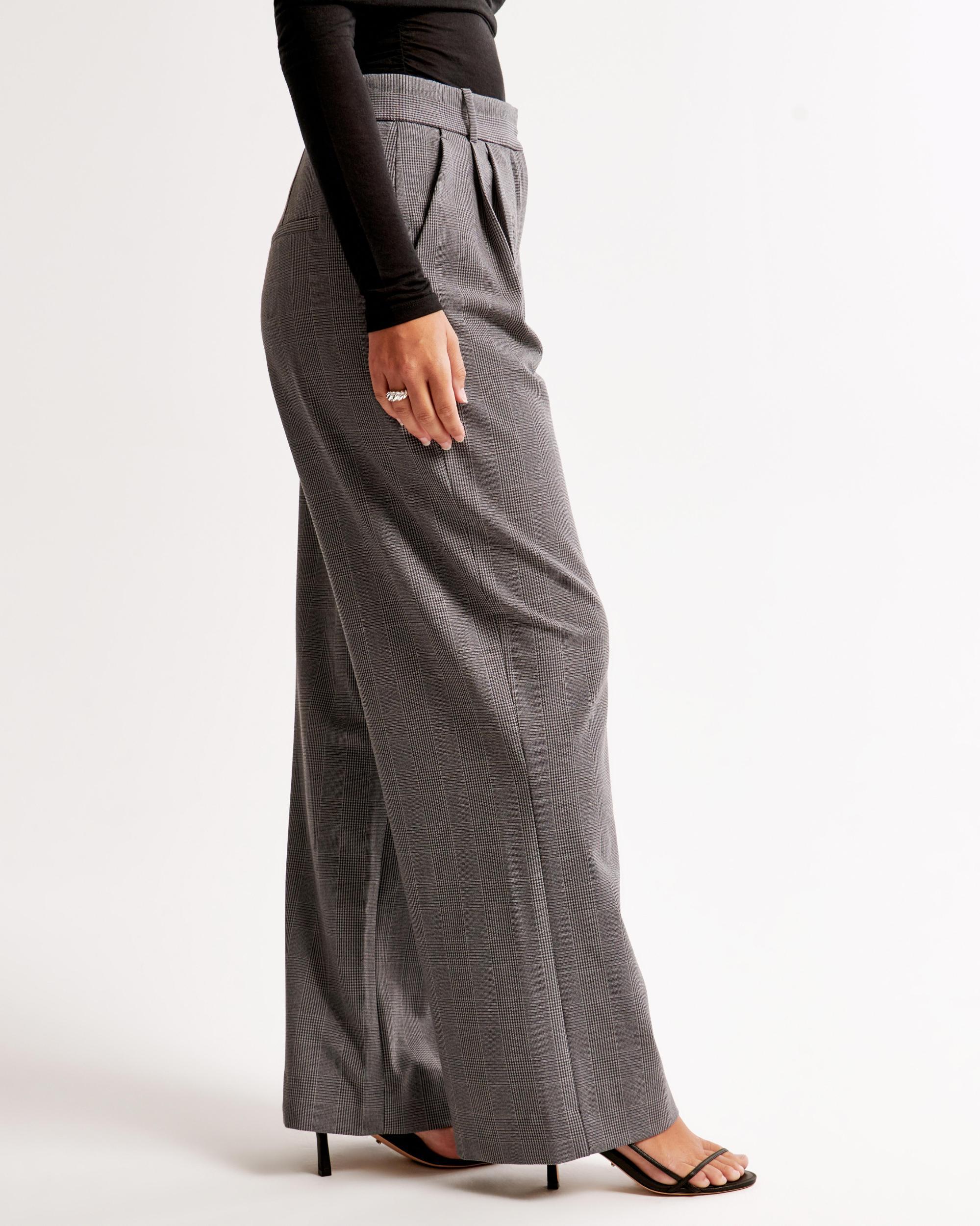 Curve Love A&F Sloane Tailored Wide Leg Pant Product Image