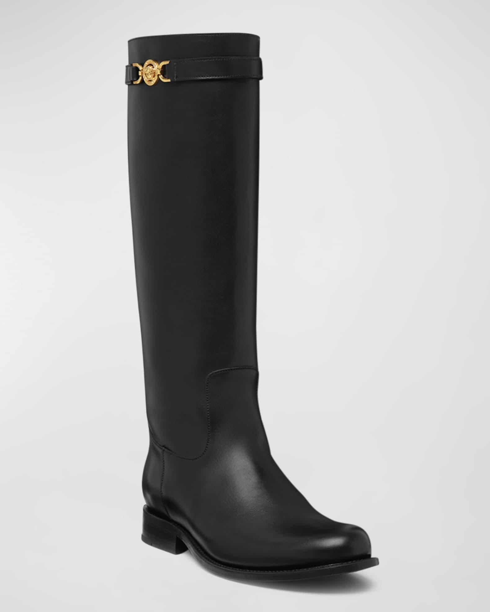 Medusa Leather Riding Boots Product Image
