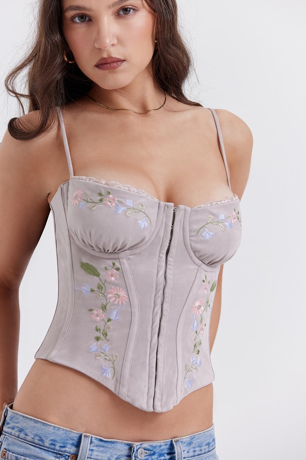 Petunia Light Lavender Embroidered Corset Product Image