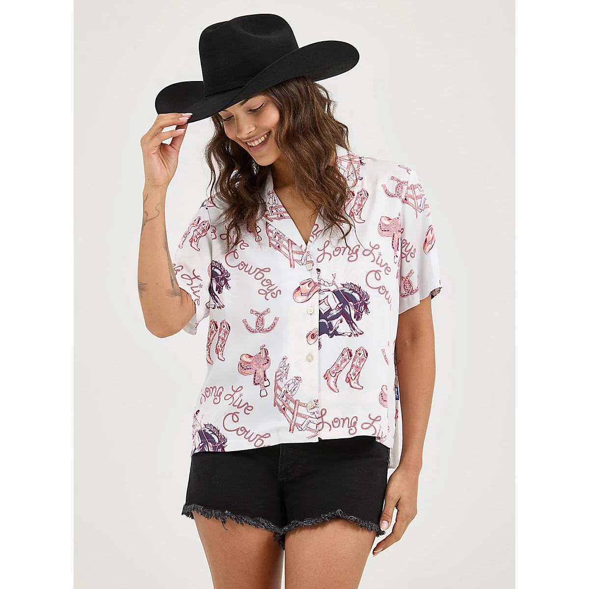 Women's Wrangler Retro® Cowgirl Camp Shirt | Women's TOPS | Wrangler® Product Image