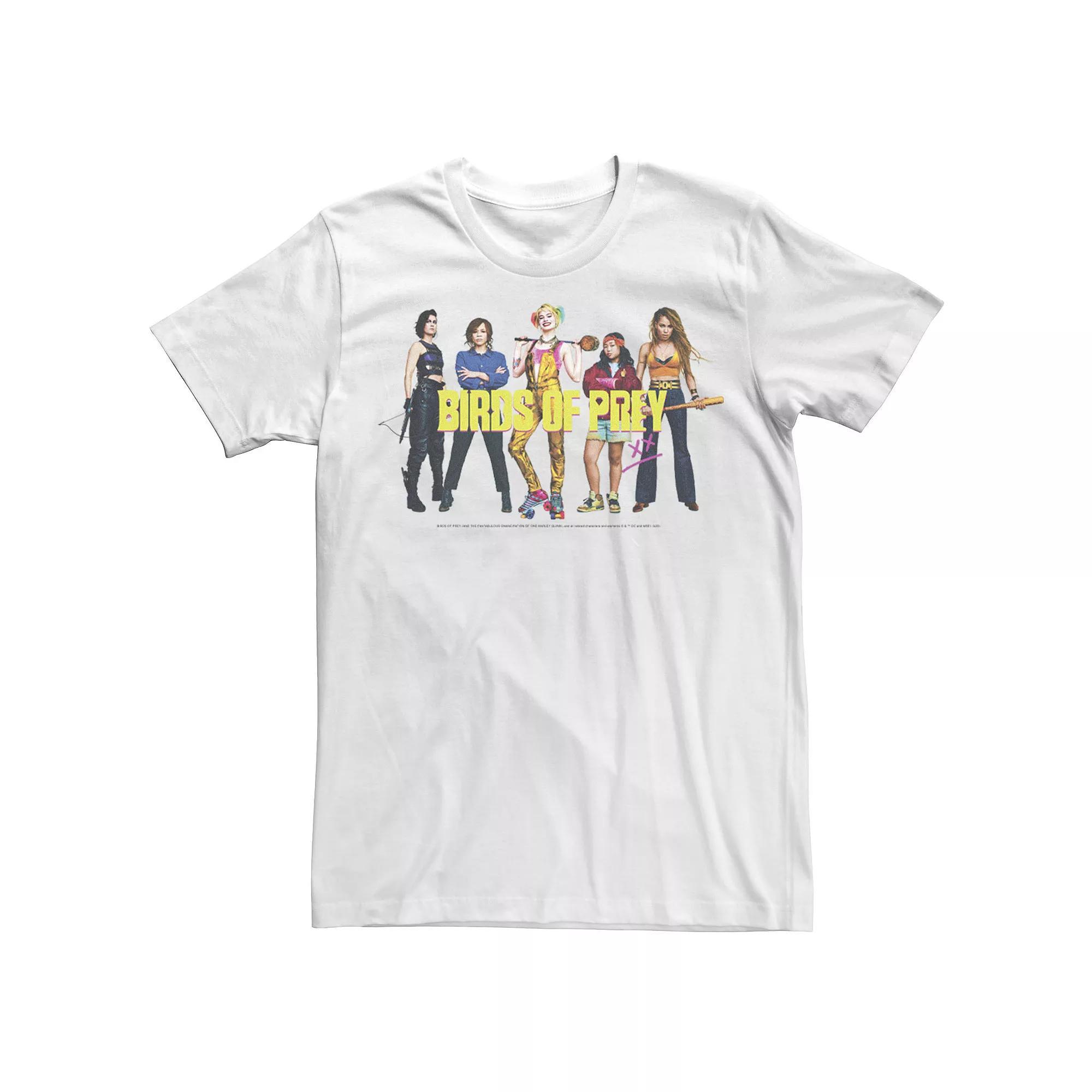 Men's Birds Of Prey Girl Group Portrait Tee, Size: Medium, White Product Image