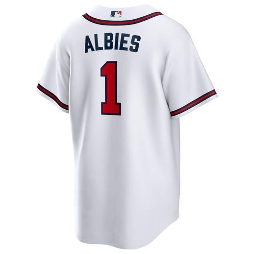 Men's Nike Ozzie Albies Red Atlanta Braves Alternate Replica Player Name Jersey, Size: 2XL Product Image