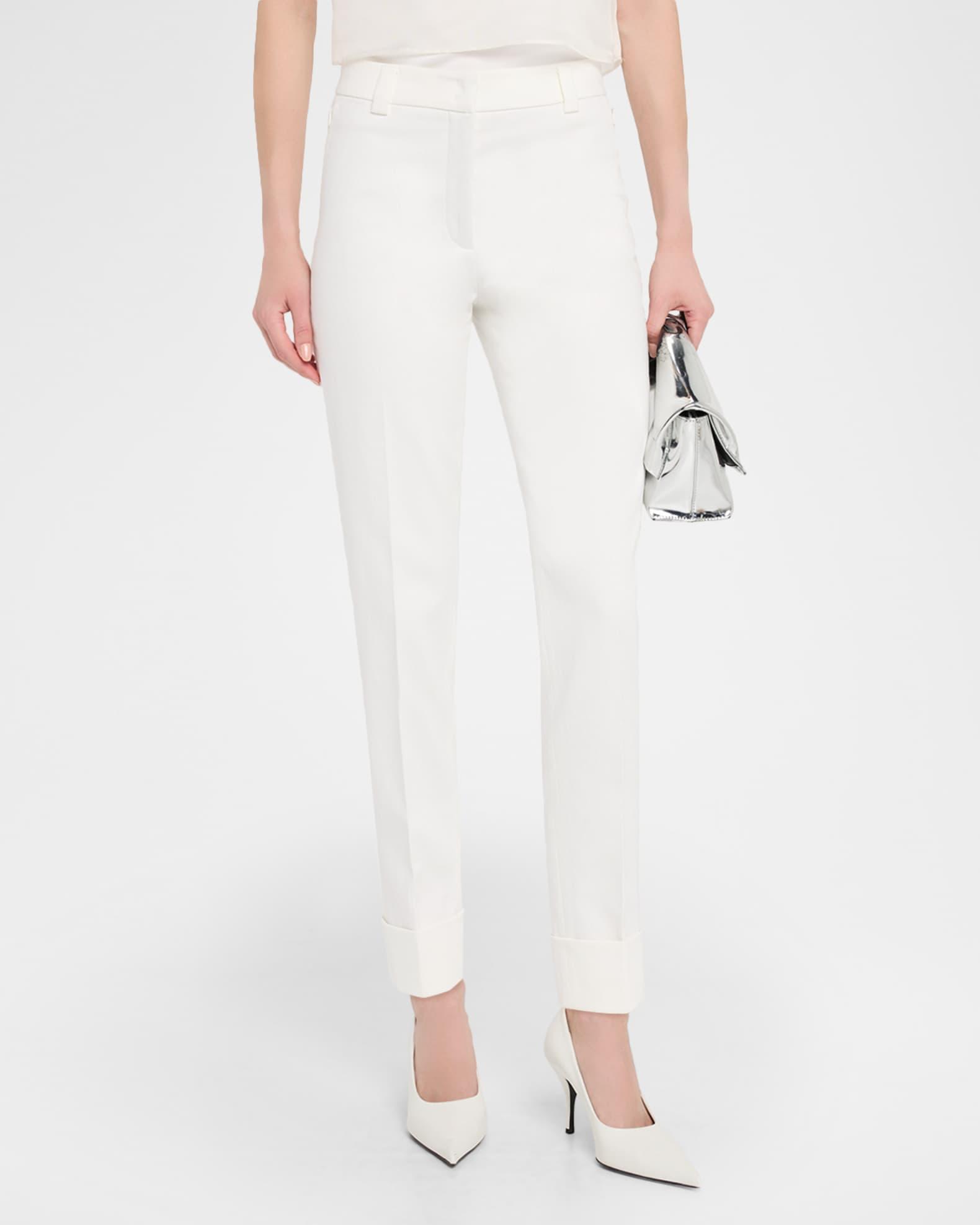 Maxima Cotton Denim Stretch Cropped Pants Product Image