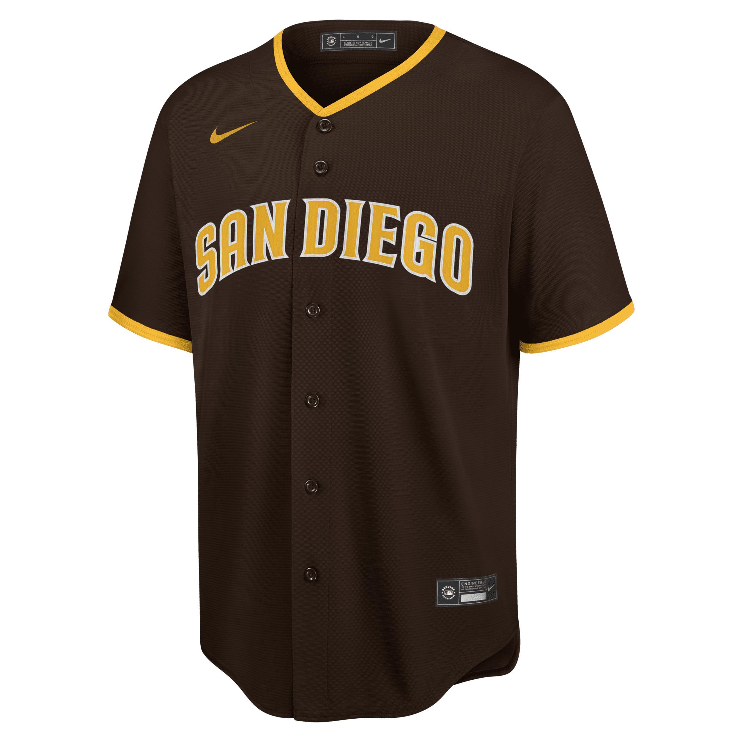 Nike Mens San Diego Padres Alternate Replica Player Jersey - Fernando Tatis Jr. - Brown Product Image