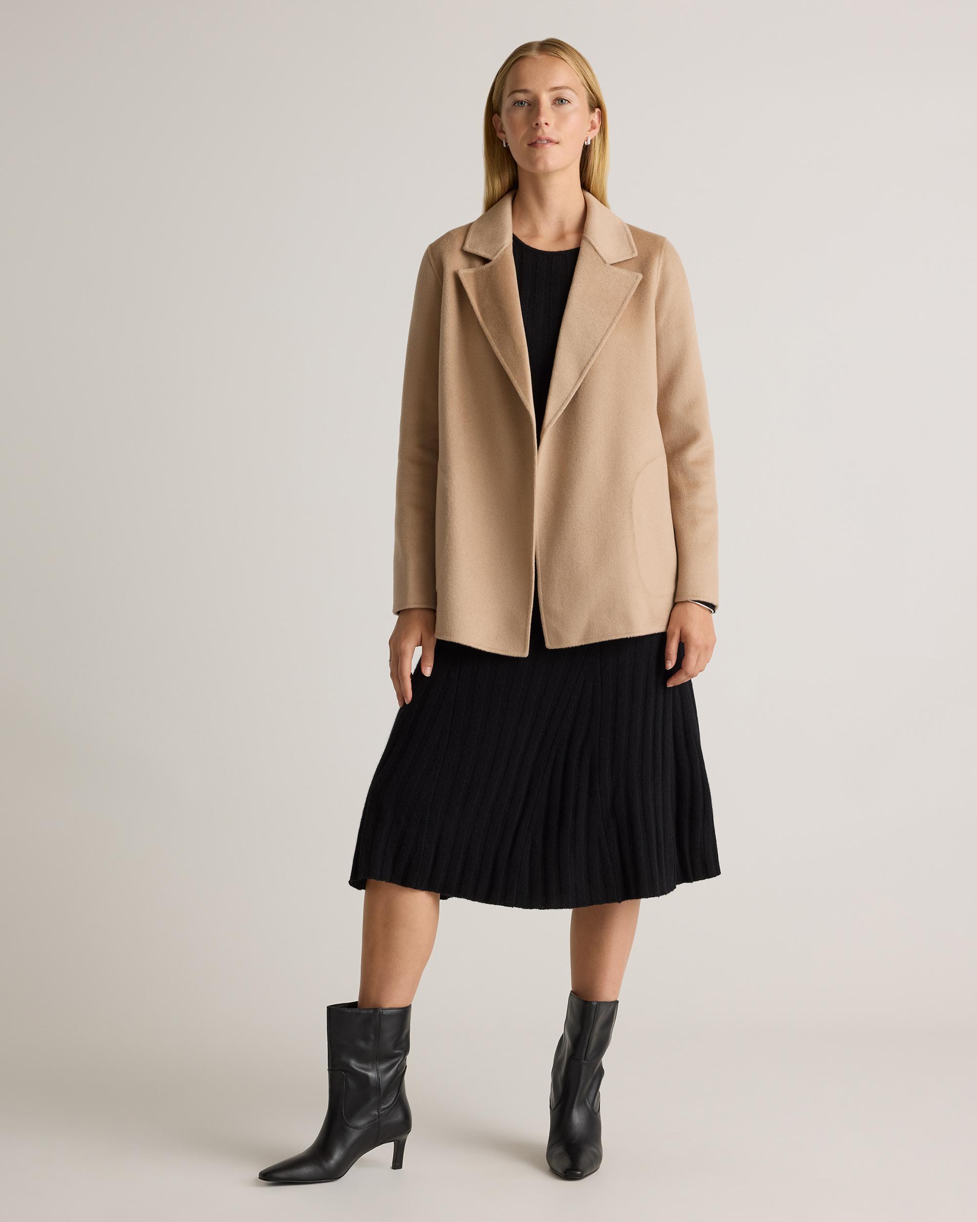 Quince | Women's Mongolian Cashmere Wide-Rib Midi Dress Size XS Product Image