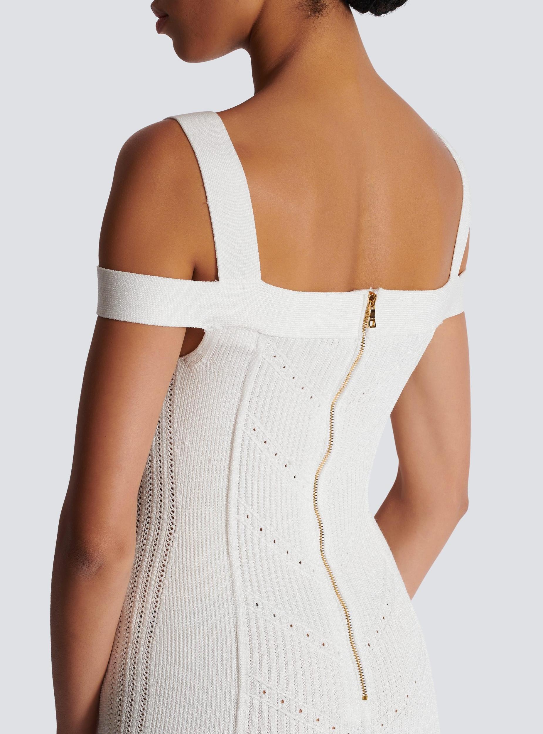 Knit midi dress with double straps Product Image