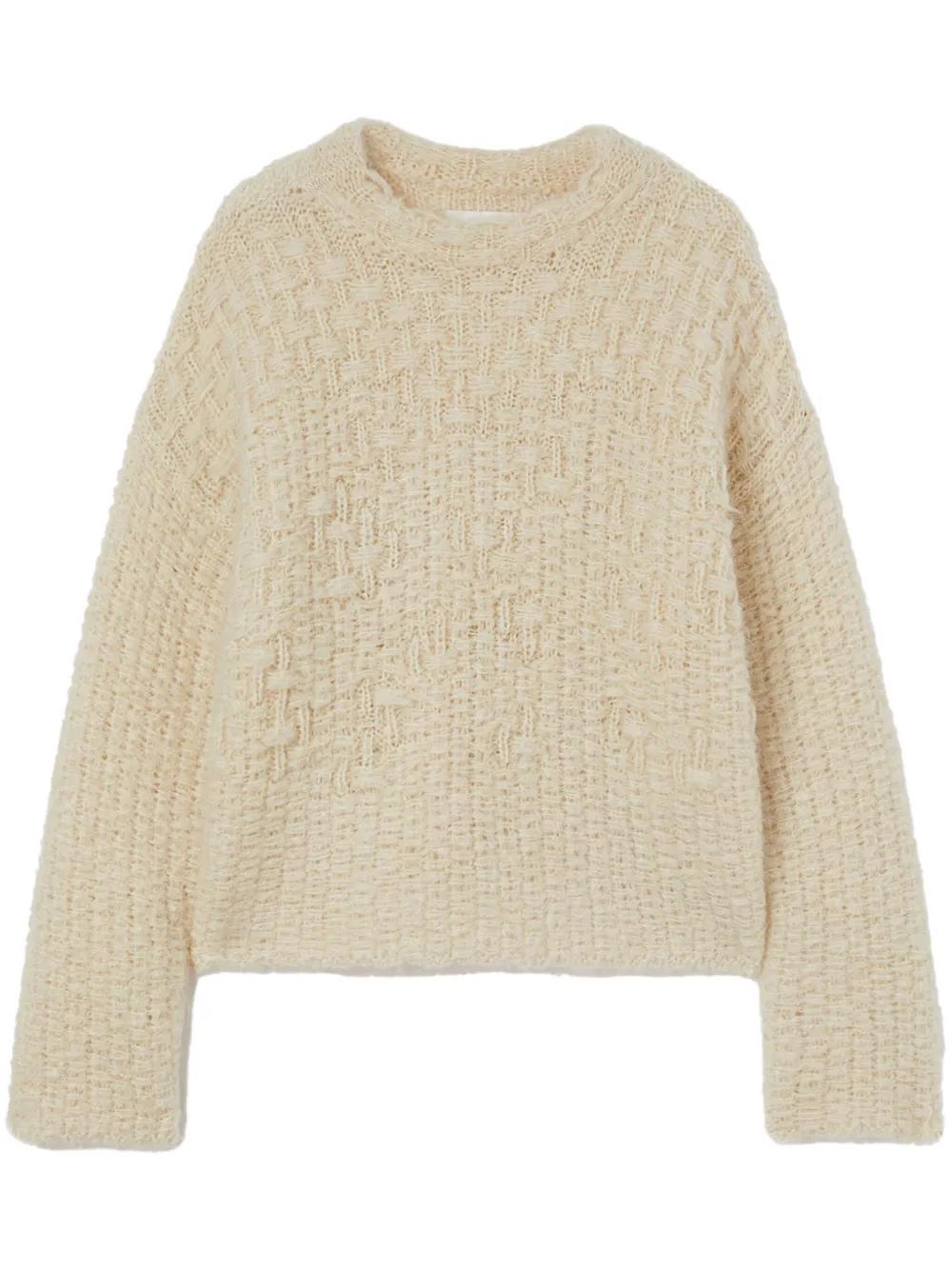 JIL SANDER Mock-neck Jumper In White Product Image