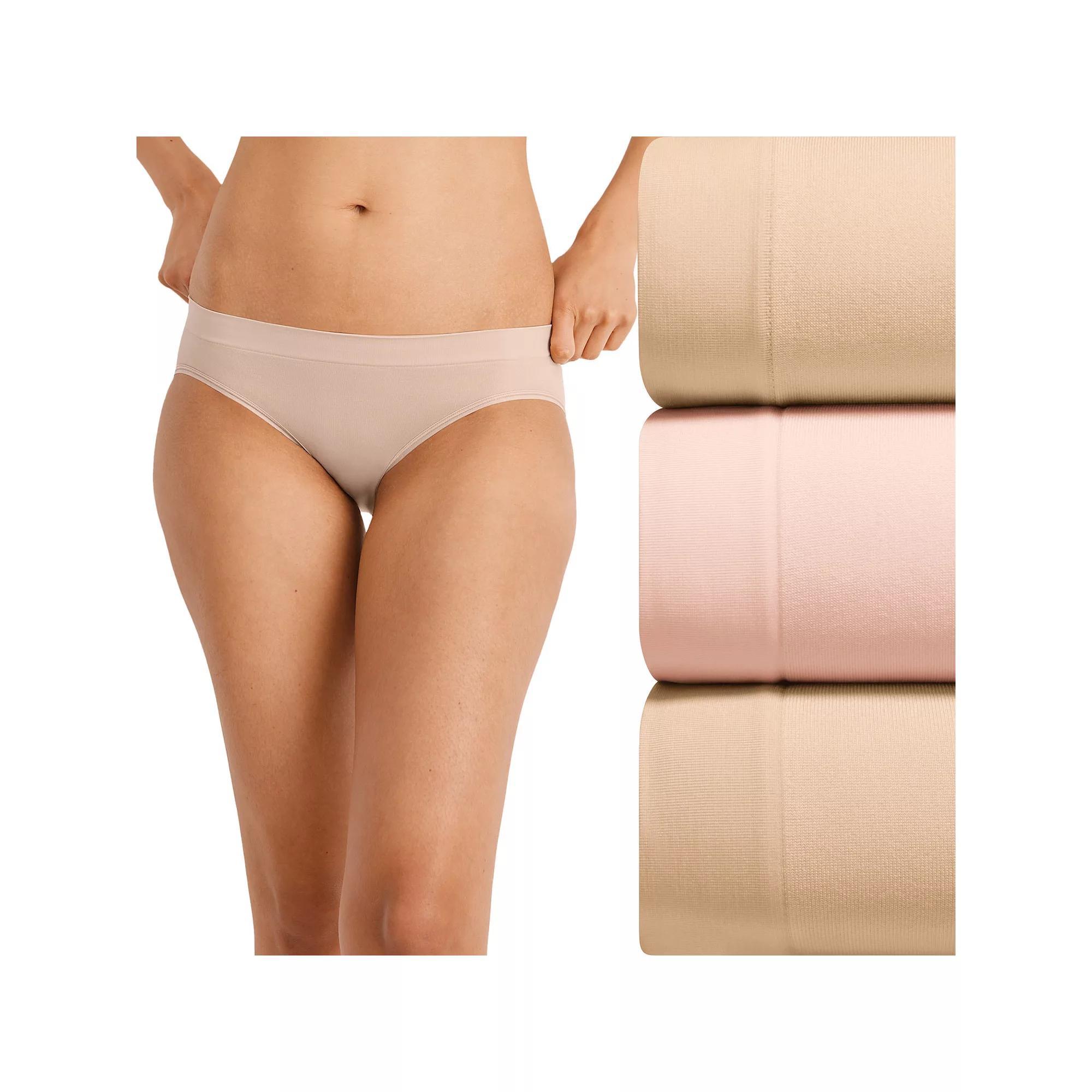 Women's Jockey® Seamfree® 3-pk. Bikini Panty Set 4390, Size: Medium, Light Light Pink Product Image