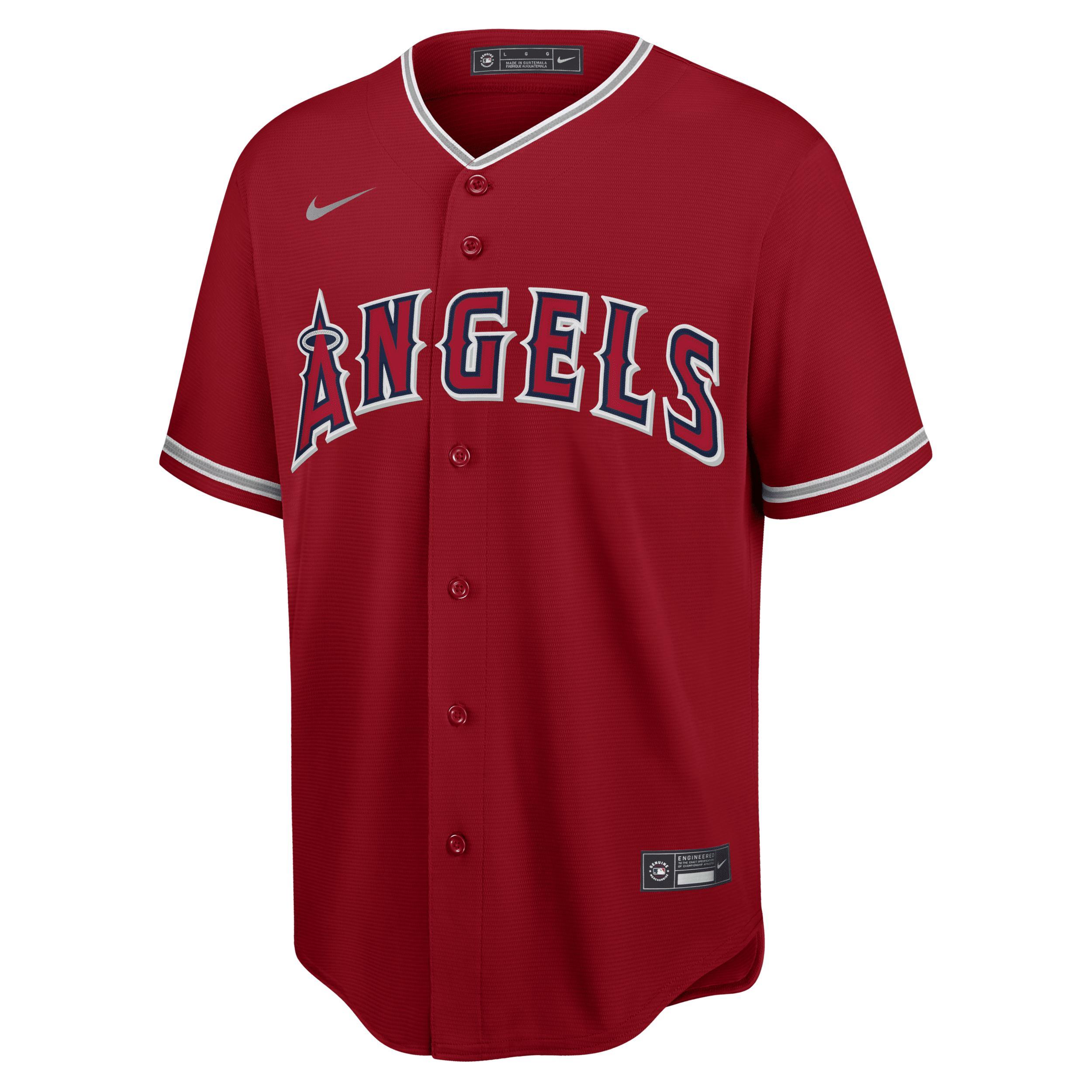 Men's Nike Mike Trout Red Los Angeles Angels Alternate Replica Player Name Jersey, Size: Large Product Image