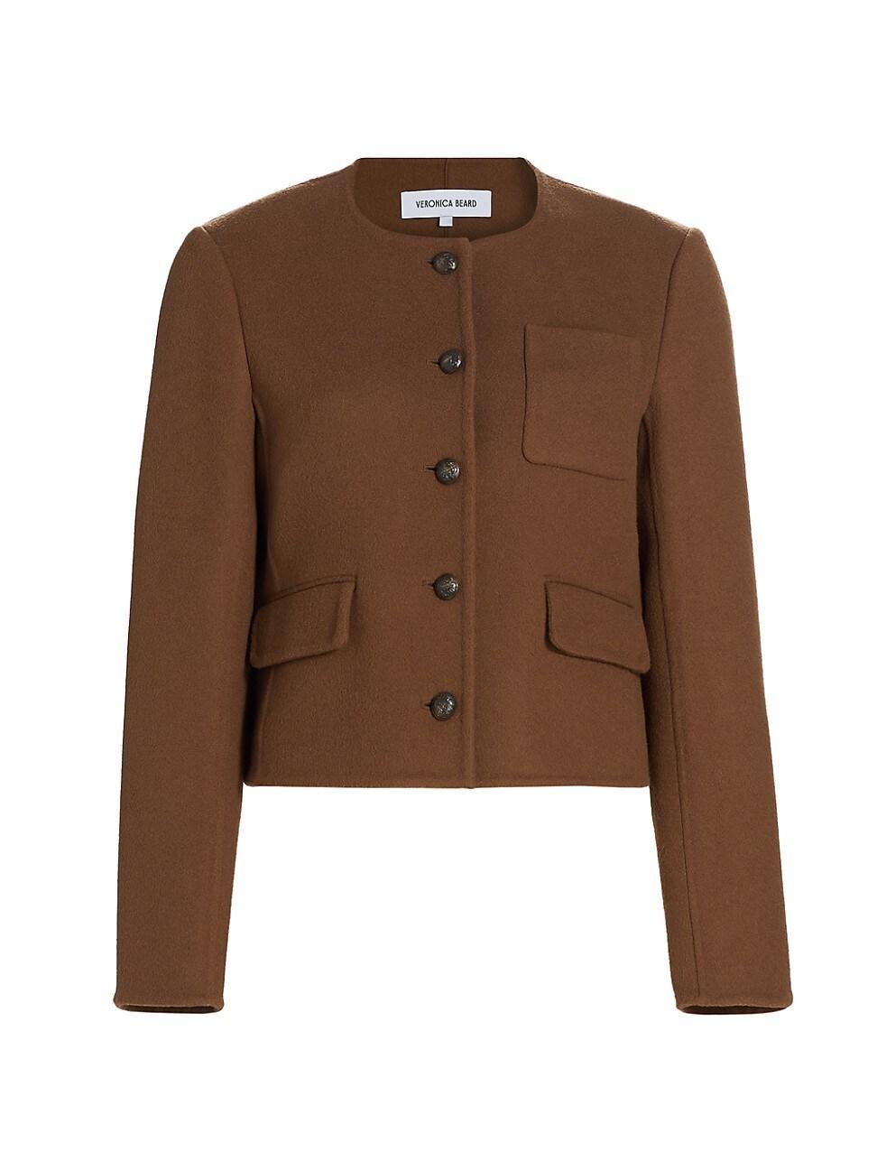 Womens Lyssa Wool-Blend Button-Up Jacket Product Image