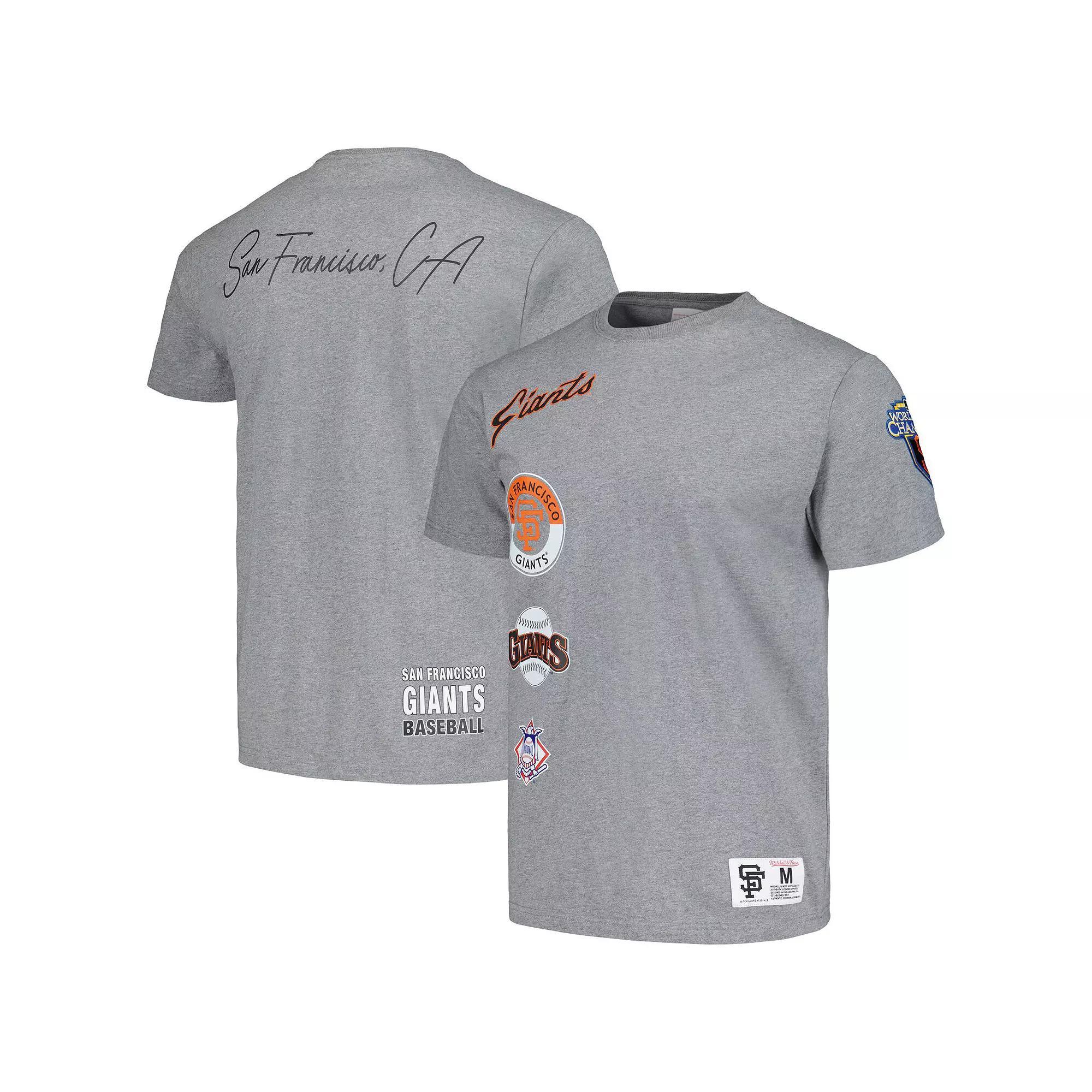 Men's Mitchell & Ness Heather Gray San Francisco Giants Cooperstown Collection City Collection T-Shirt, Size: Large, Grey Product Image