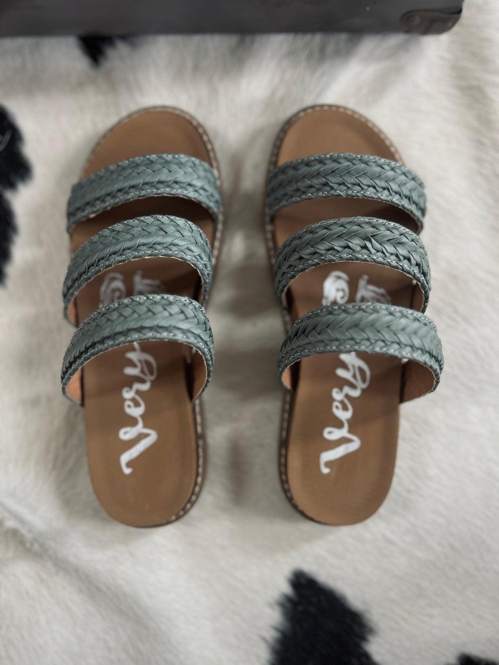 Very G Alba Teal Sandals Product Image