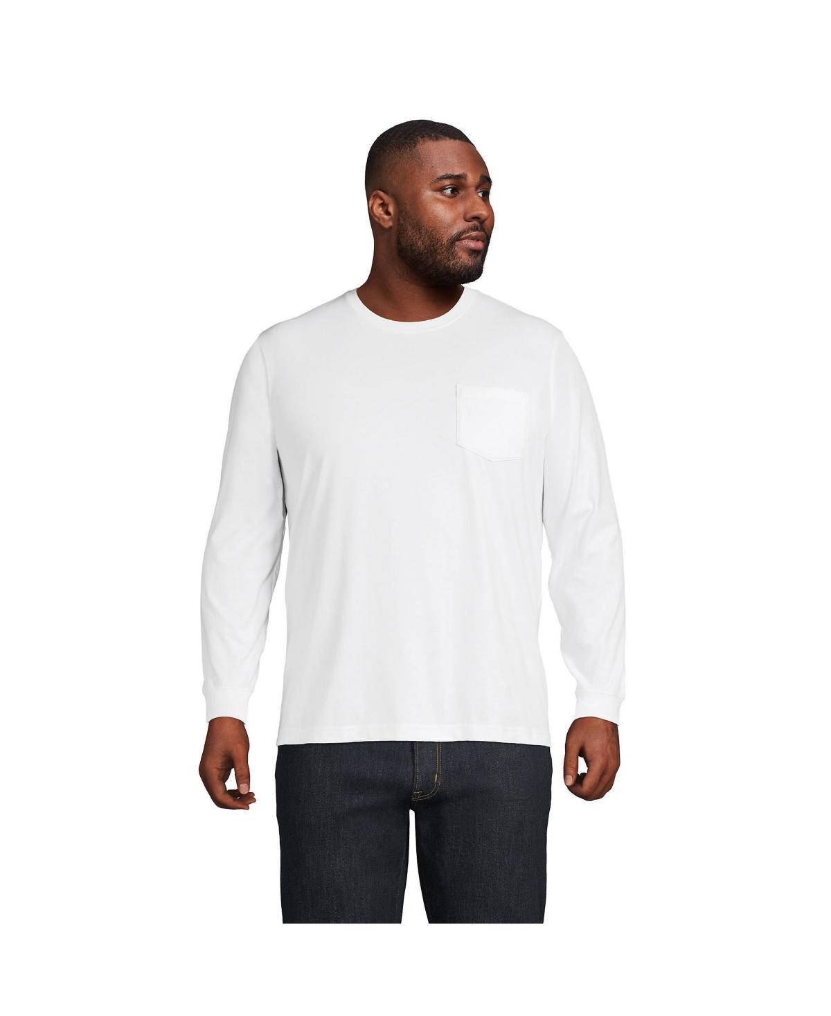 Big & Tall Lands' End Super-T Pocket Tee, Men's, Size: 3XL Tall, Radiant Blue Product Image