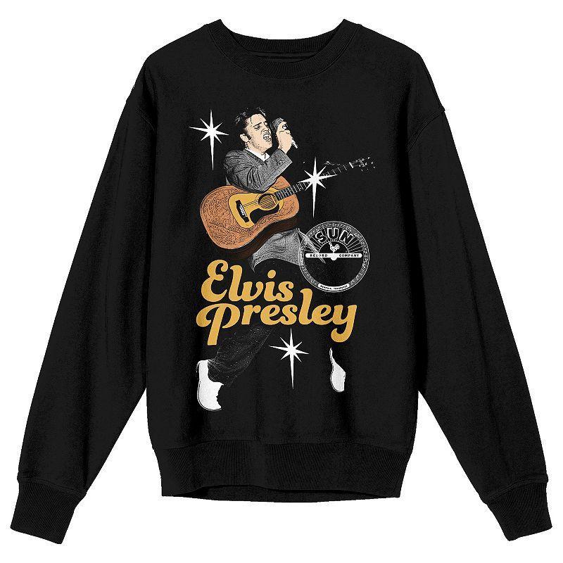 Men's Sun Records Elvis Presley Long Sleeve Graphic Tee, Size: XL, Black Product Image