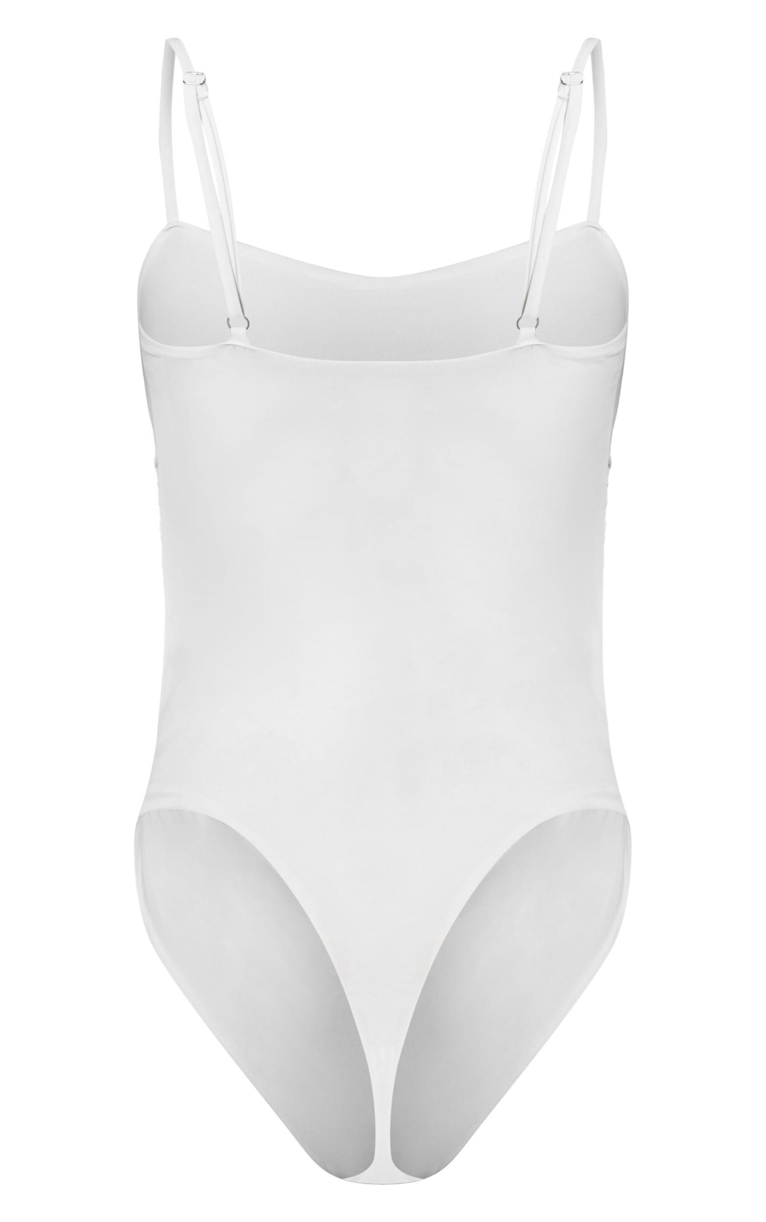 Cream Ruched Side Strappy Swimsuit Product Image
