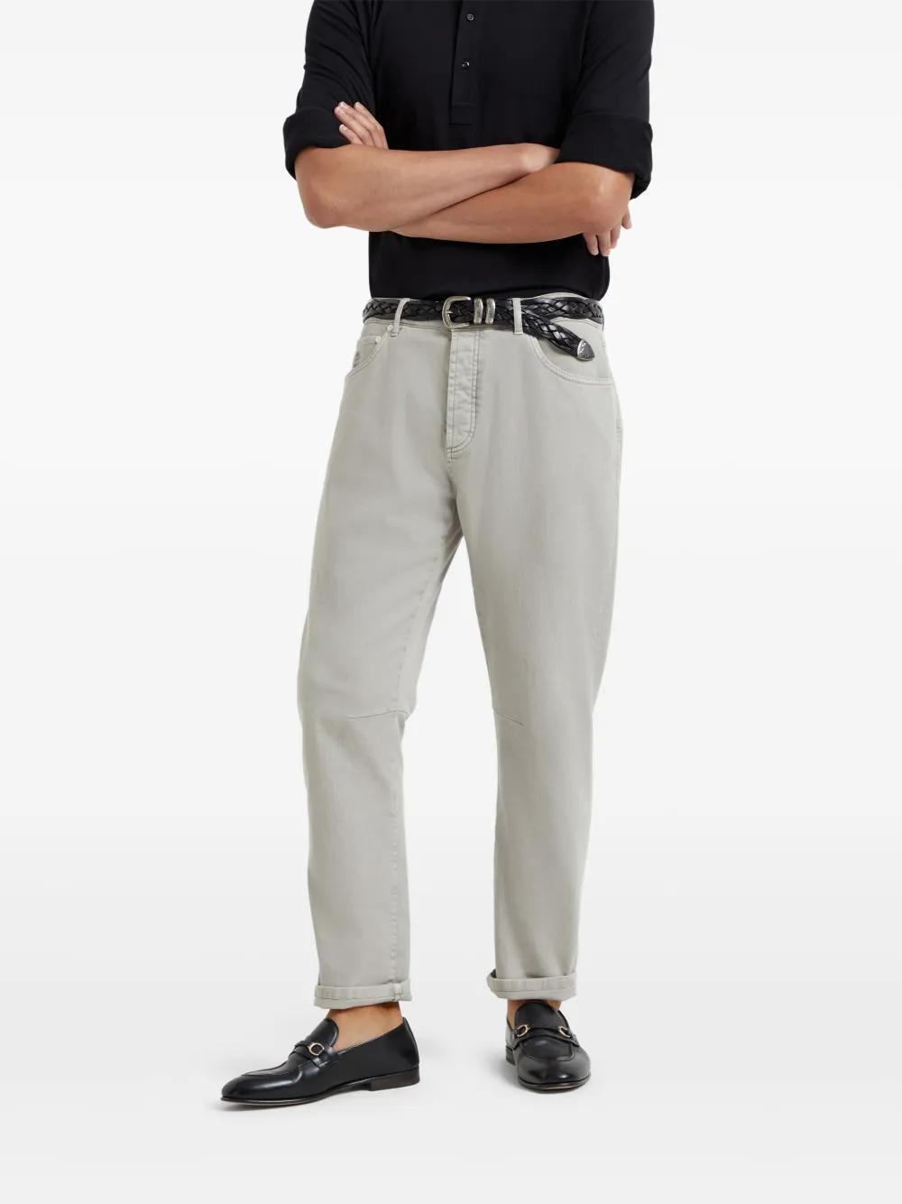 BRUNELLO CUCINELLI Dyed Straight Jeans In Green Product Image
