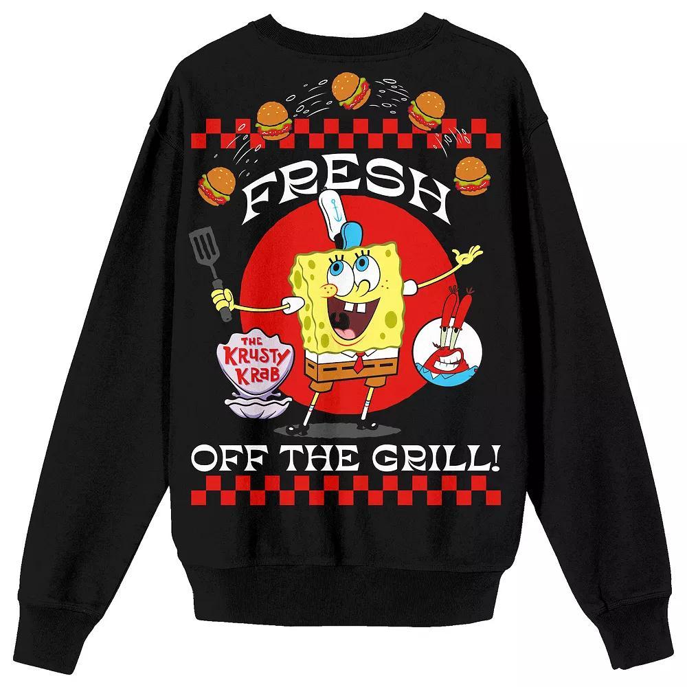 Men's Nickelodeon SpongeBob SquarePants Fresh Off The Grill Long Sleeve Tee, Size: Small, Black Product Image
