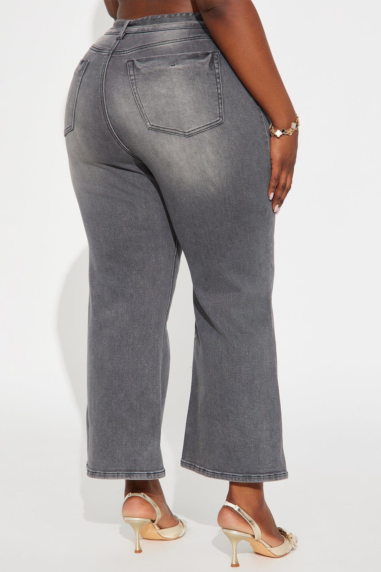 Dear London Belted Ankle Flare Jeans - Black Wash Female Product Image