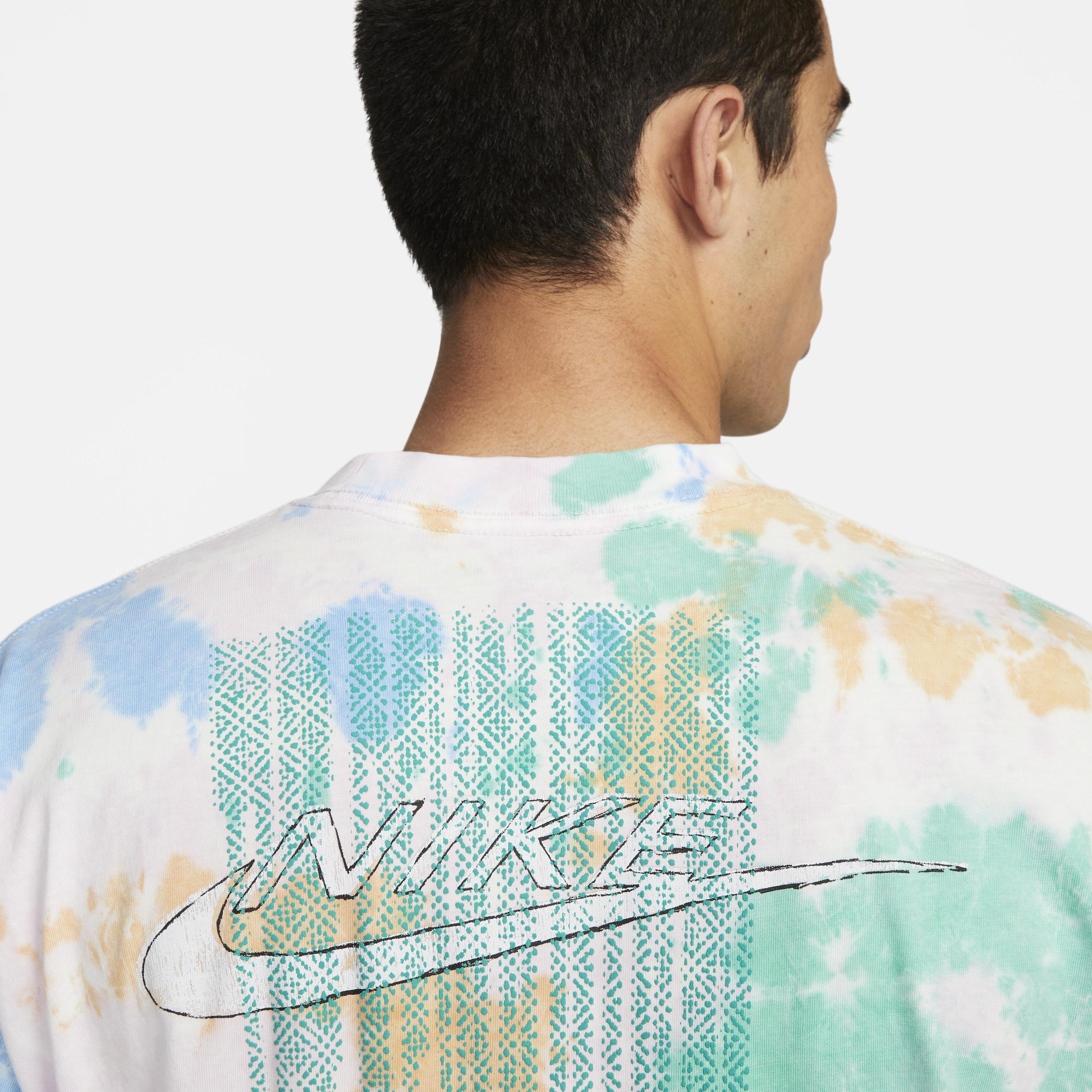 Nike Mens NSW Max 90 Bold Dye Short Sleeve T-Shirt - Photo Blue/Pink/Orange Product Image