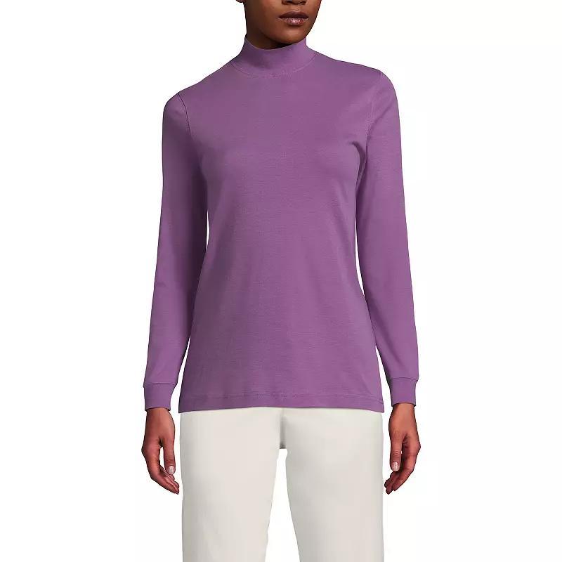 Womens Lands End Relaxed Mockneck Top Product Image
