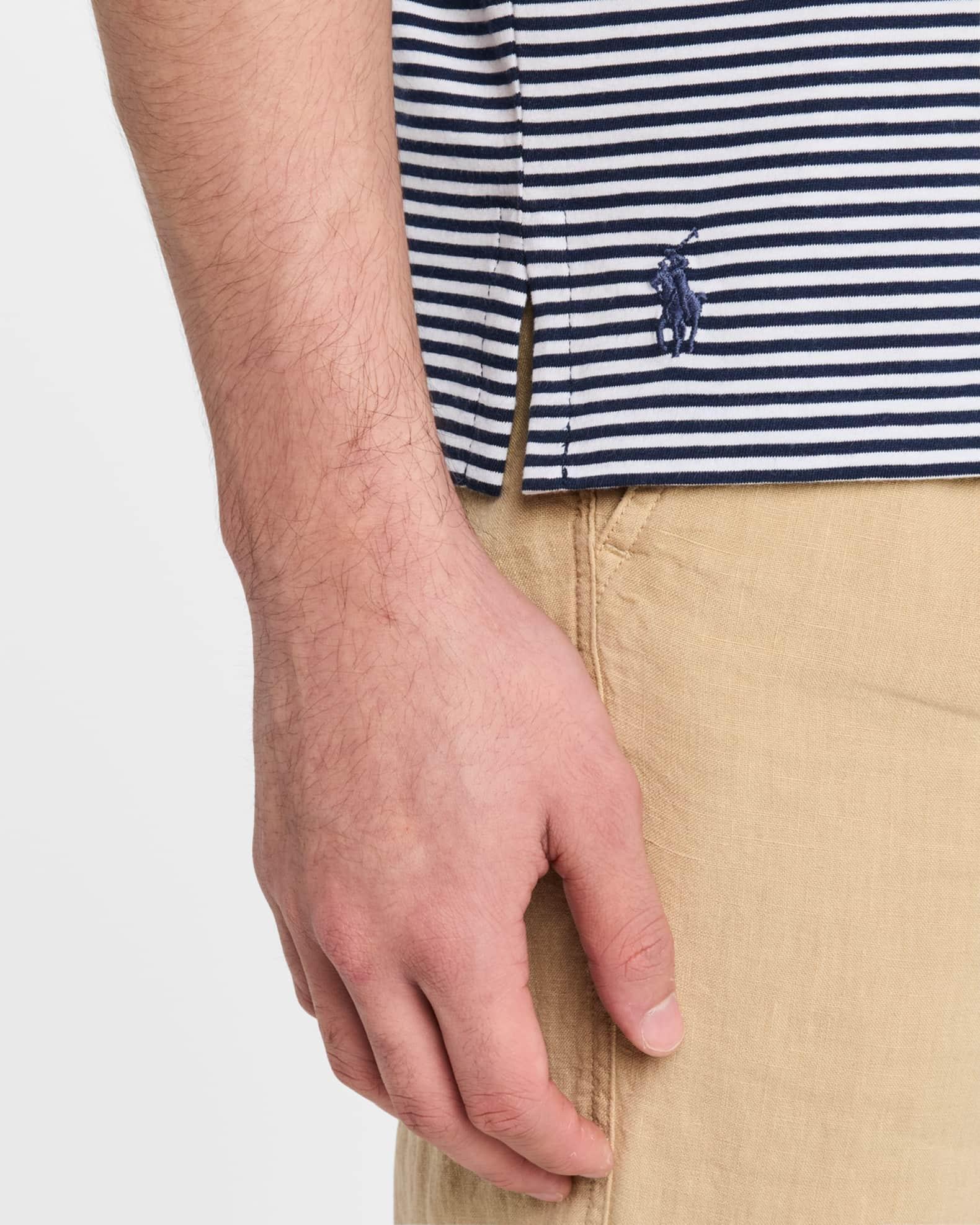 Men's Striped Lisle Polo Shirt Product Image