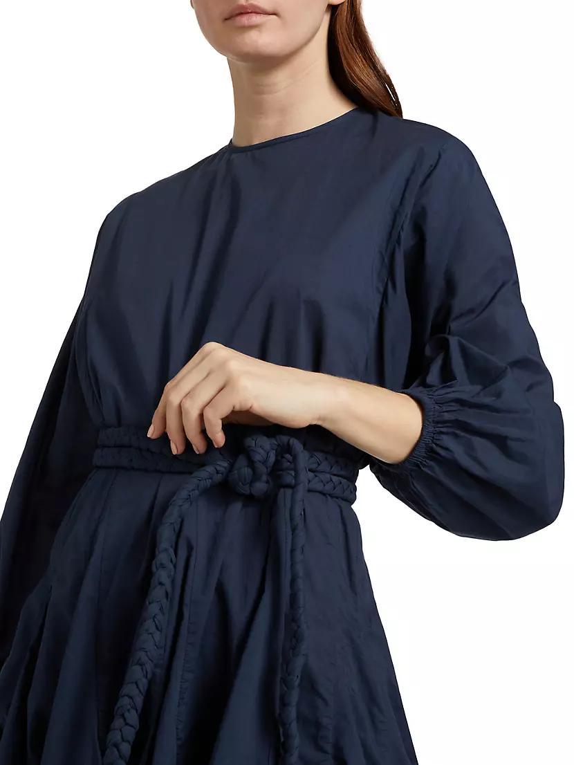 Ella Cotton Braided Belt Minidress Product Image