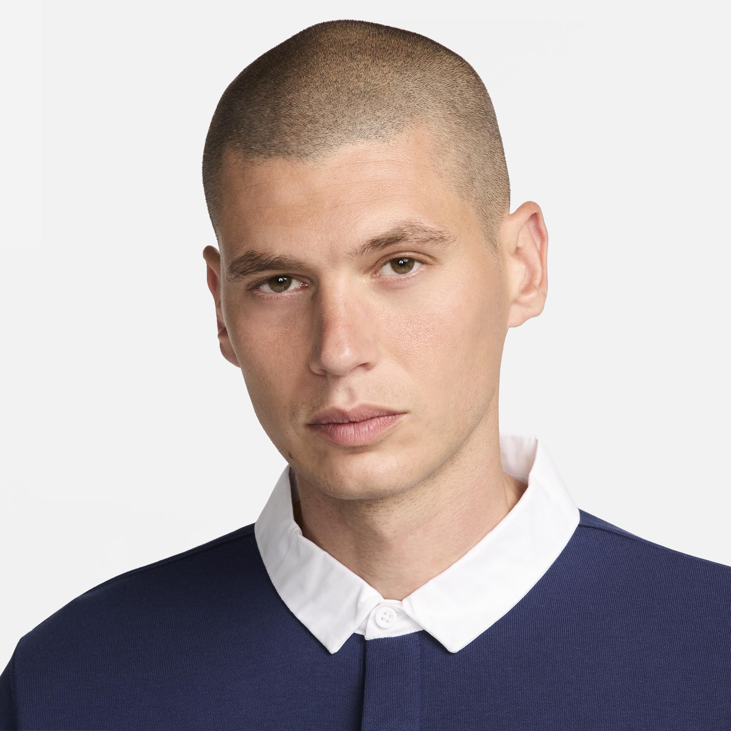 Nike Mens Club Fleece Long-Sleeve Fleece Polo Shirt Product Image