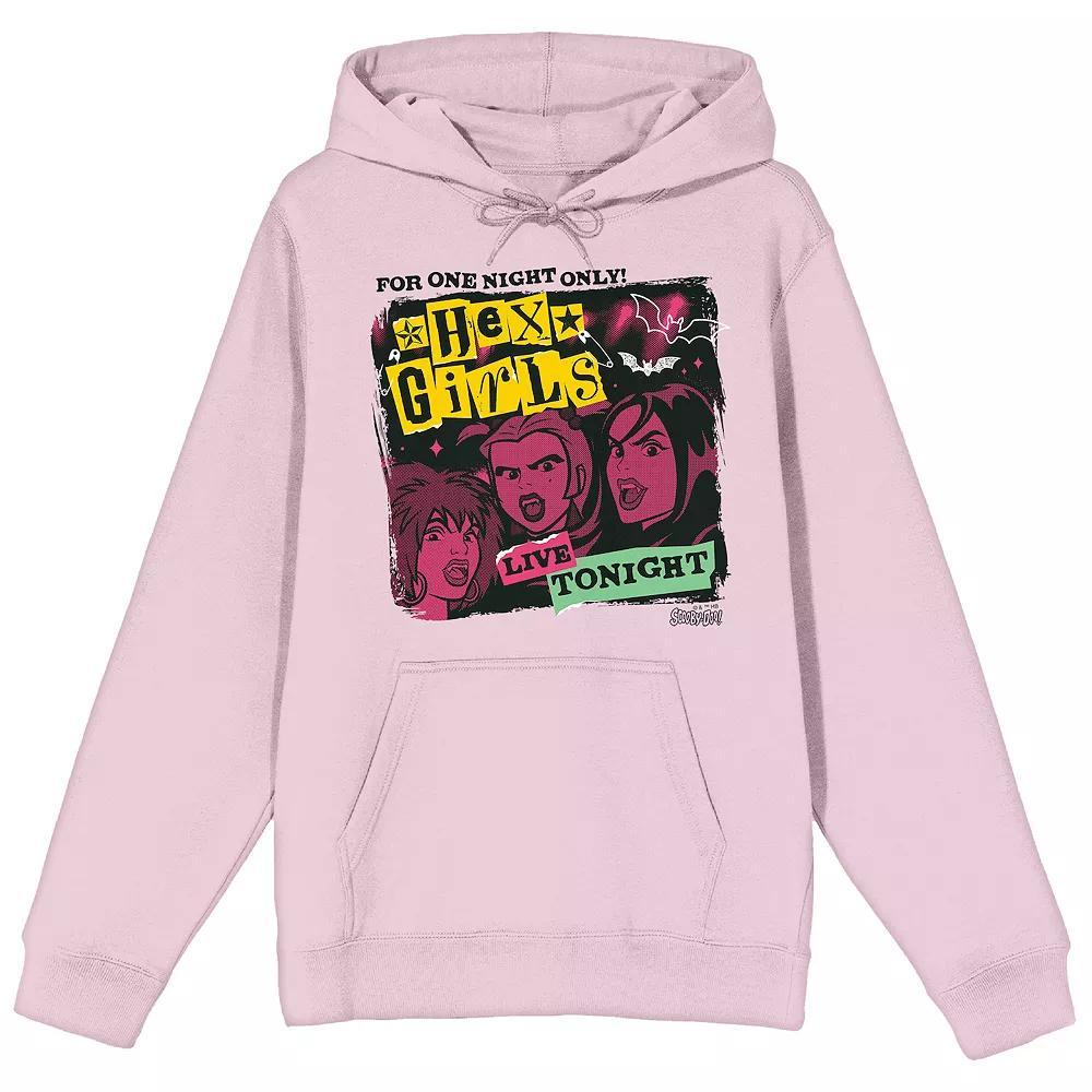 Men's Scooby-Doo Hex Girls Live Concert Poster Graphic Hoodie, Size: Large, Pink Product Image