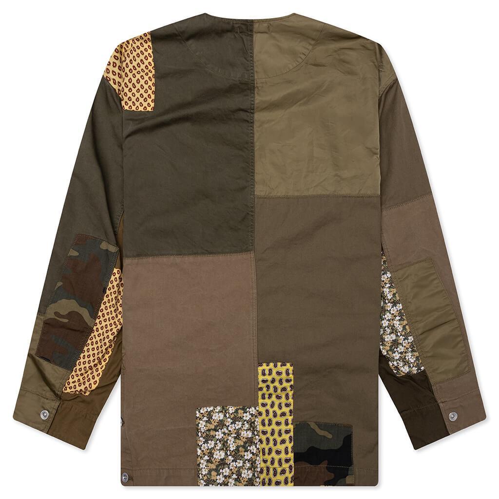 Patchwork Liner Jacket - Khaki Mix Male Product Image