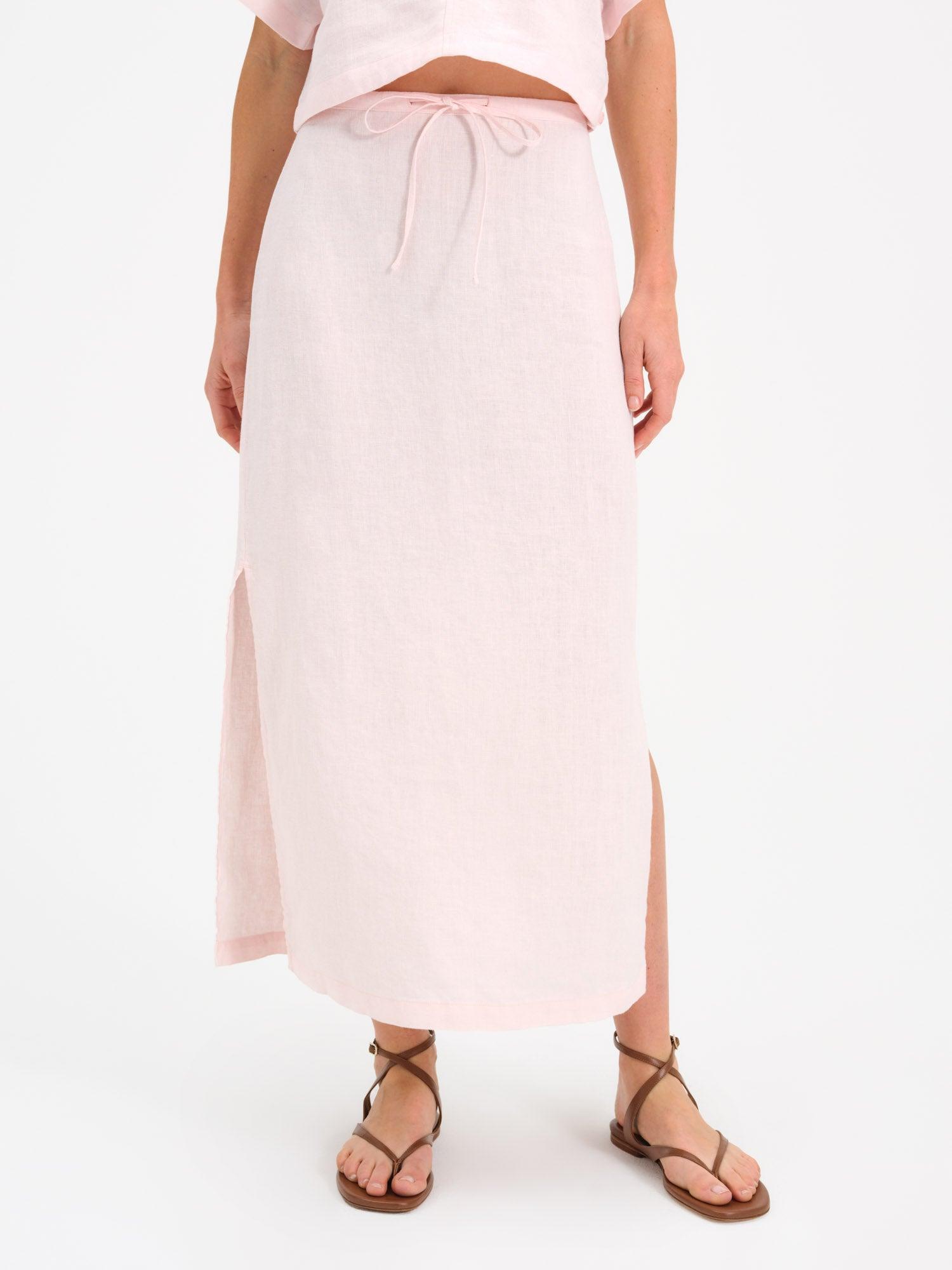 Organic Linen Crop Tee Female Product Image