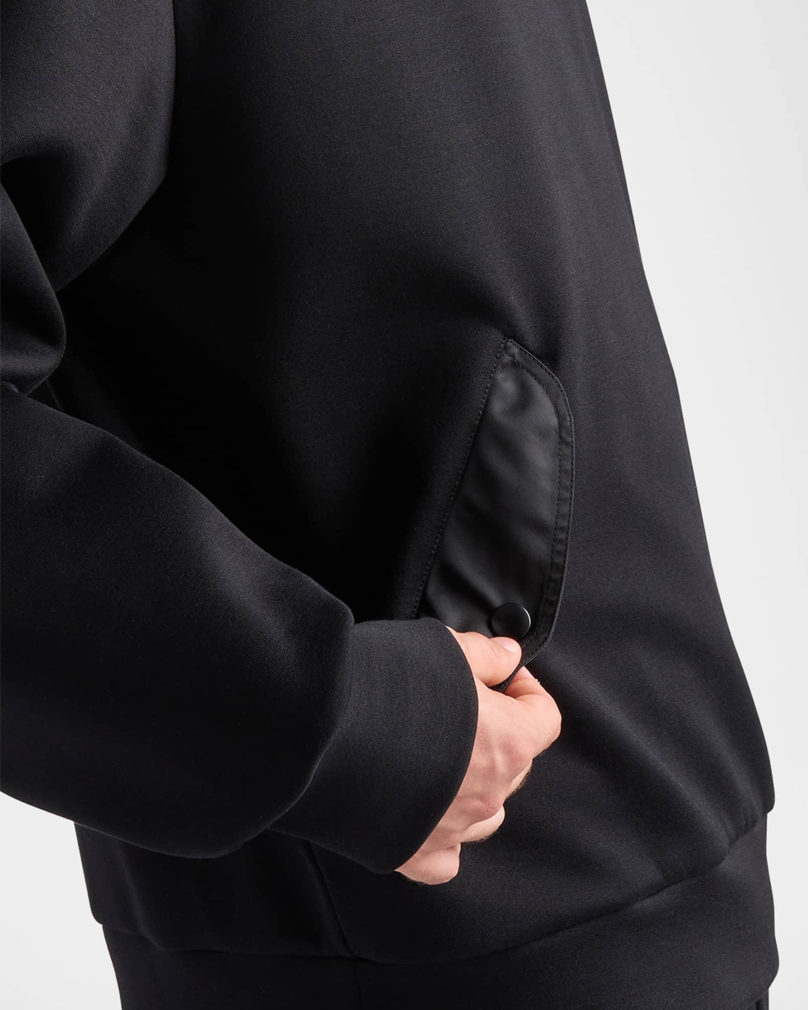 Men's Tonal Cotton and Nylon Hoodie Product Image