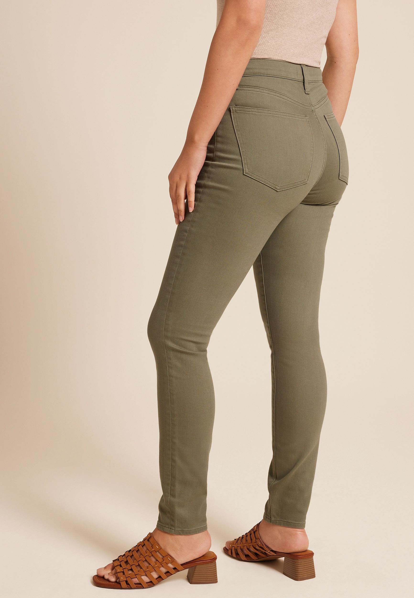 Maurices Womens Jeans Olive High Rise Sculpt Skinny Jean Green Denim Size 4 Product Image