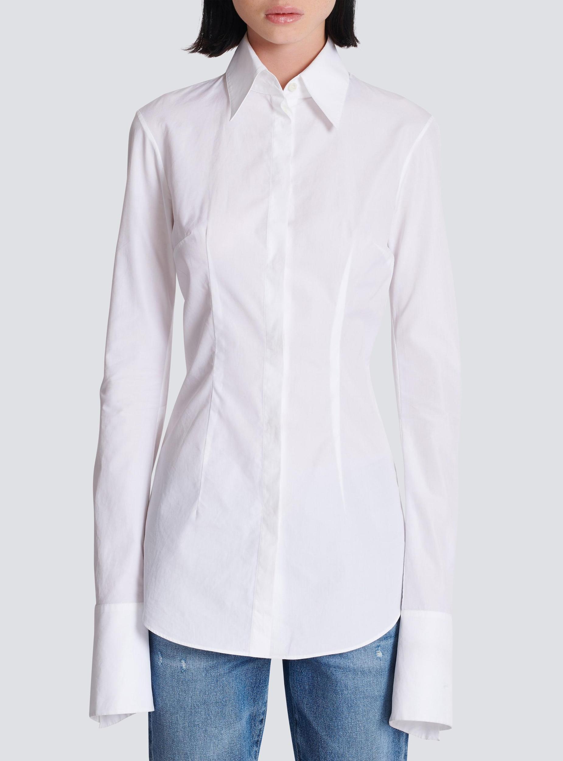 Fitted poplin shirt Product Image