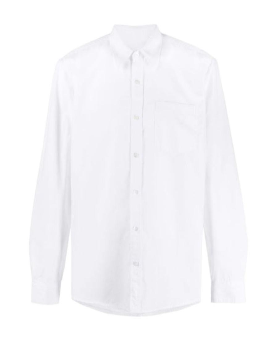 DRIES VAN NOTEN Long-sleeved Button Shirt In White Product Image