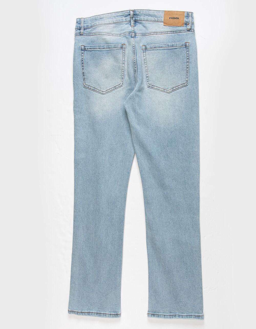 RSQ Mens Slim Straight Light Stone Denim Jeans - LT STONE Product Image