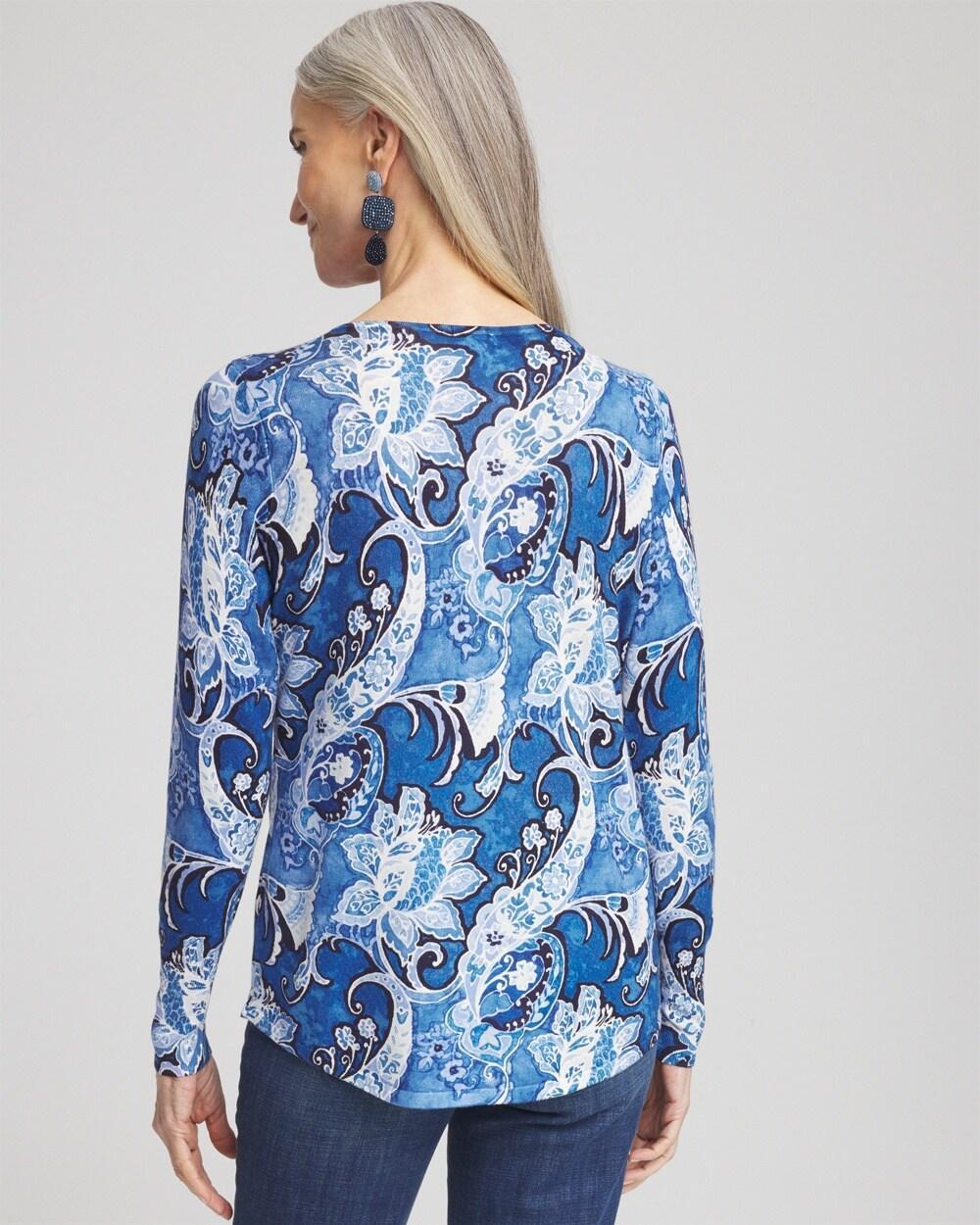 Floral Intarsia Pullover Sweater Product Image