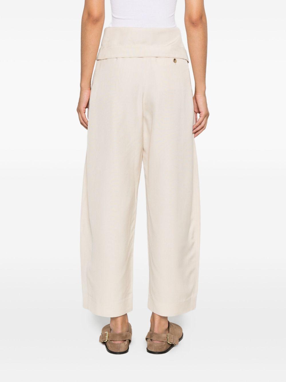 fold-over wide-leg trousers Product Image